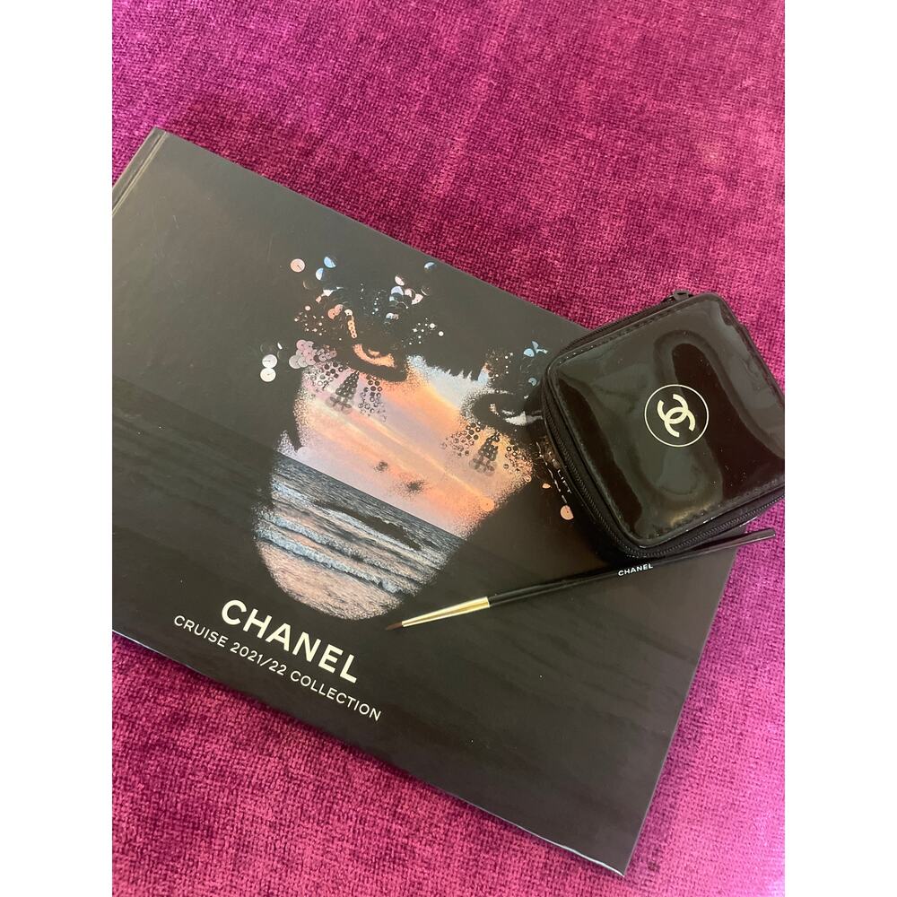Bundle of Three CHANEL Items CUZ YOU FANCY Black Pouch Eyeliner Brush Book